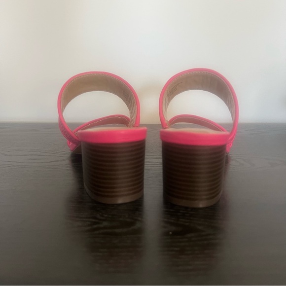 NWT Ann Taylor Liv Pink Block Heel Sandals, Size 7 - Picture 7 of 7